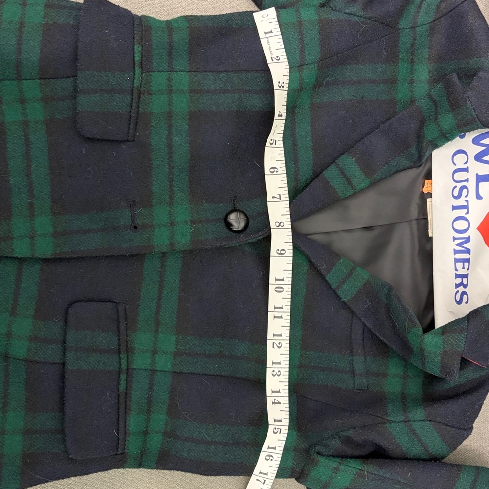 GAP Plaid Blazer - Navy and Green - Picture 7 of 8